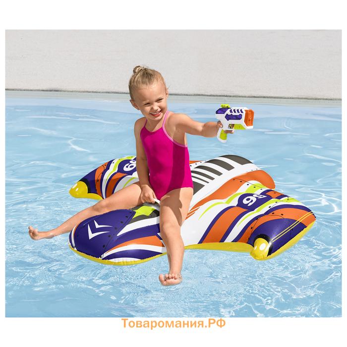 Плотик для плавания Bestway «Самолёт», надувной, 117×107 см, с водным пистолетом, 41503