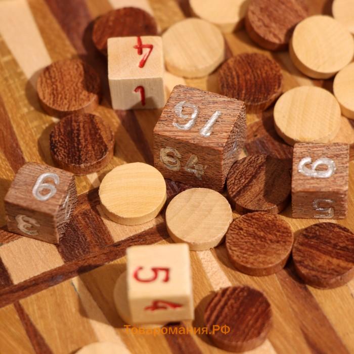 Игра настольная 2 в 1, шахматы, бэкгэммон, 15.5×15.5×5 см, дерево шишам