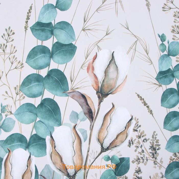 Комплект штор для кухни с подхватами  Cotton, 145×180 см-2 шт., 100% п/э
