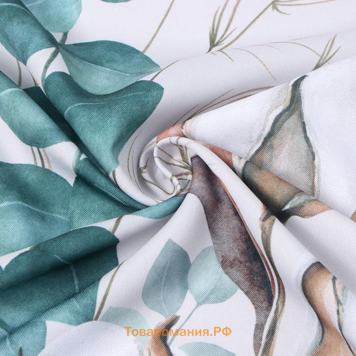 Комплект штор для кухни с подхватами  Cotton, 145×180 см-2 шт., 100% п/э