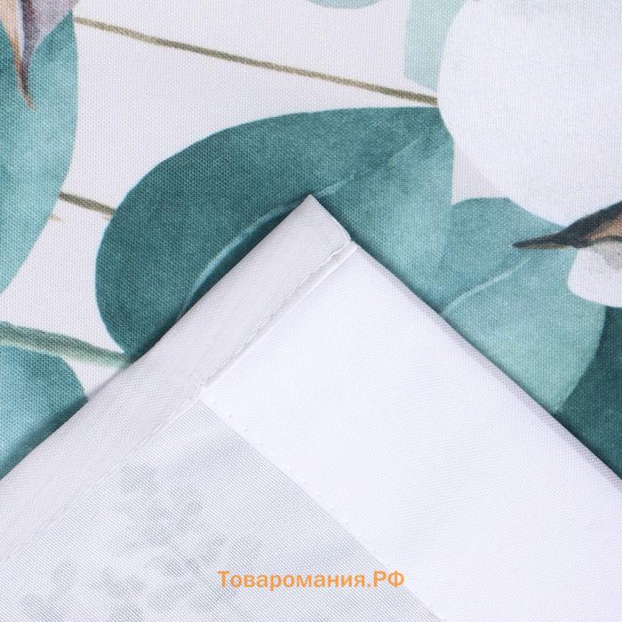 Комплект штор для кухни с подхватами  Cotton, 145×180 см-2 шт., 100% п/э