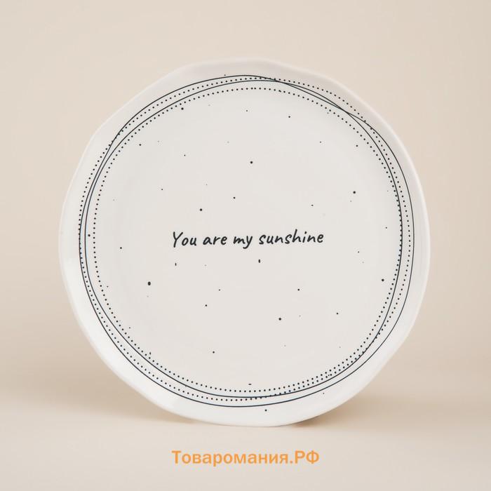 Тарелки SL Home «Милый дом», d=27 см, набор 2 шт., фарфор, белые