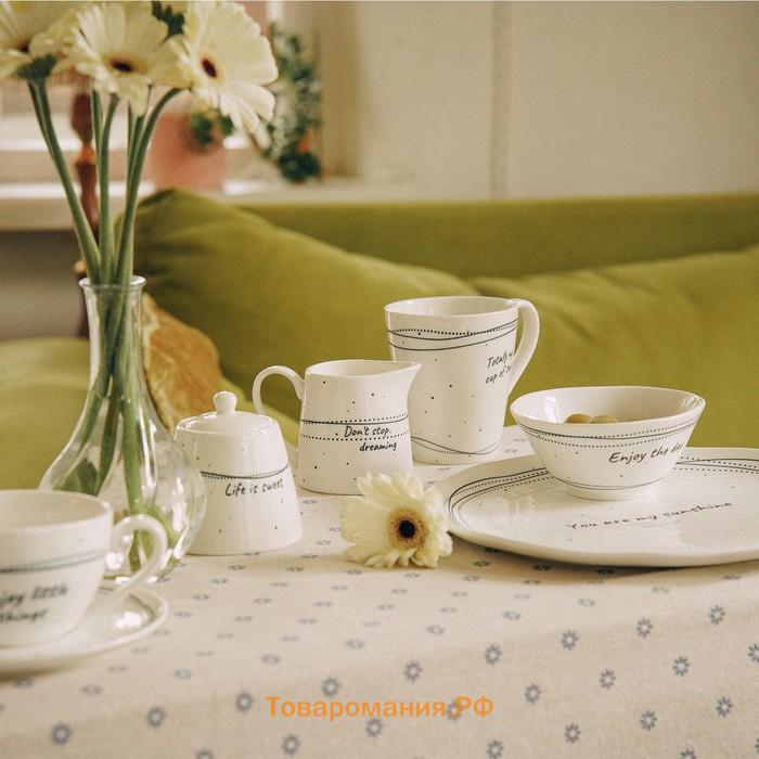 Тарелки SL Home «Милый дом», d=27 см, набор 2 шт., фарфор, белые