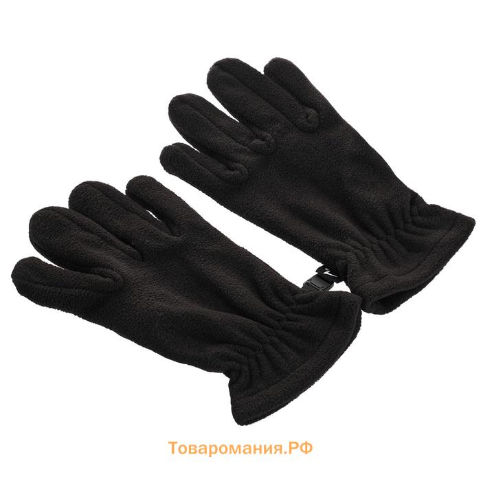 Перчатки флисовые ONLYTOP, чёрные, размер L-XL