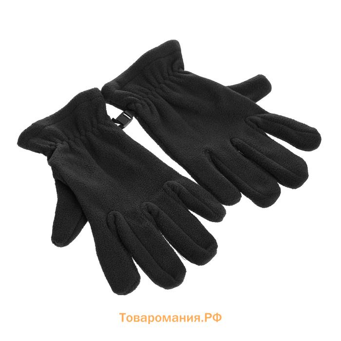 Перчатки флисовые ONLYTOP, чёрные, размер L-XL