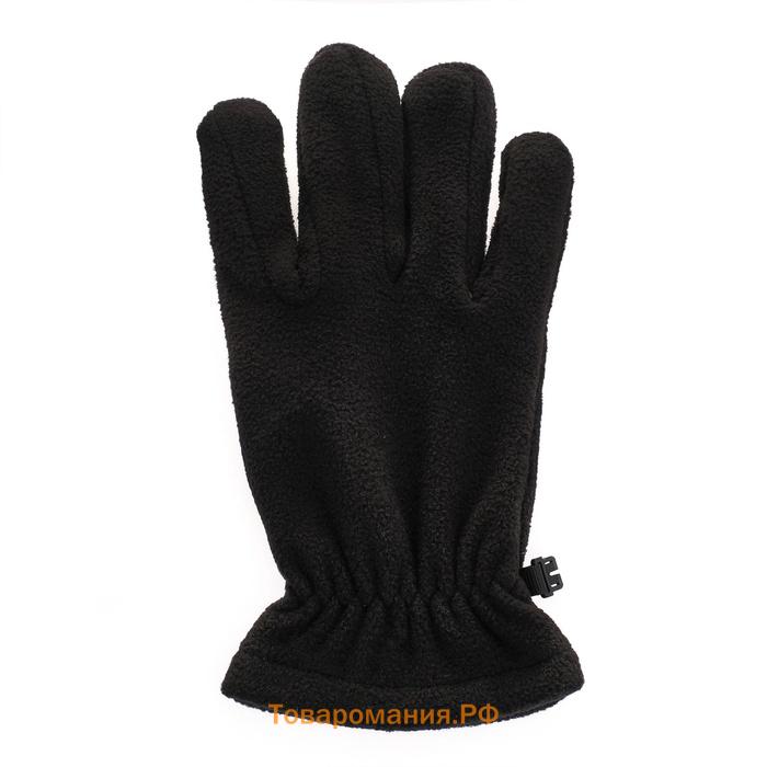 Перчатки флисовые ONLYTOP, чёрные, размер L-XL