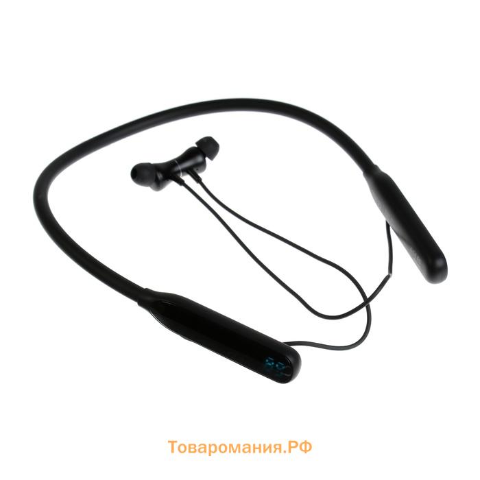 Наушники спортивные беспроводные, BYZ B51, вакуумные, Bluetooth 5.3, с микрофоном, 400 мАч, чёрные