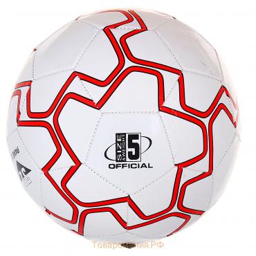 Мяч футбольный ONLYTOP, PVC, машинная сшивка, 32 панели, р. 5, цвета МИКС