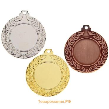 Медаль под нанесение серебро 037, d=4.5 см, без ленты
