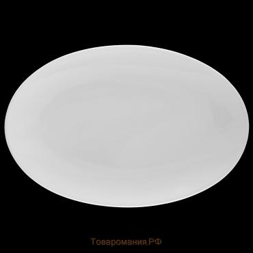 Блюдо фарфоровое овальное Wilmax Olivia, 25,5×17 см, цвет белый