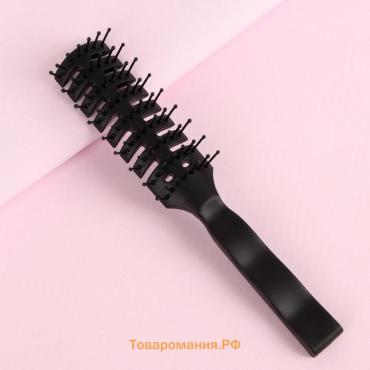 Расчёска массажная, вентилируемая, 3×19 (±1) см, чёрная