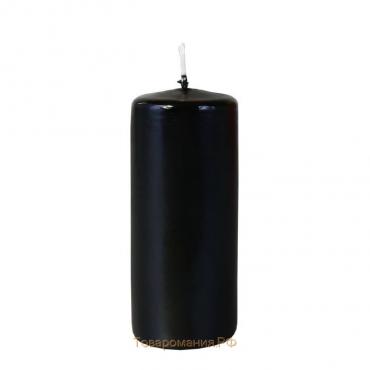 Свеча - цилиндр, 5х11,5 см, 25 ч, 175 г, черная
