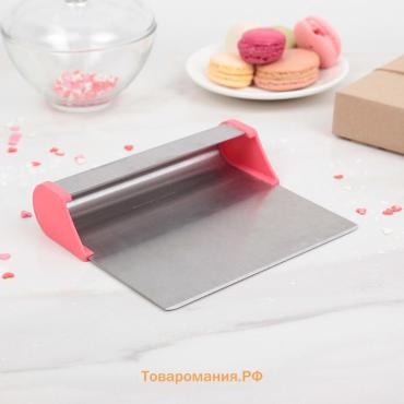 Шпатель кондитерский с размерной линейкой, 15.5×13 см, МИКС