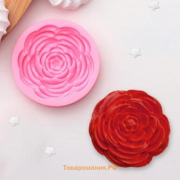Молд «Прекрасная роза», силикон, 5.7×5.7×1.2 см, МИКС