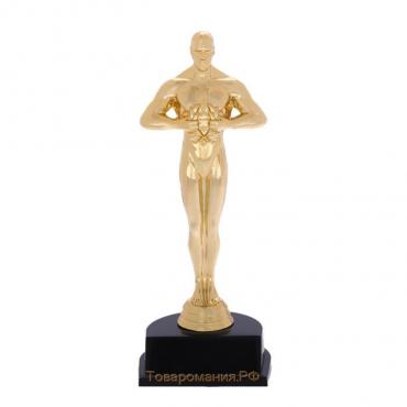 Наградная фигура мужская, «Оскар», подставка пластик черная, 24 х 8,8 х 8,8 см.