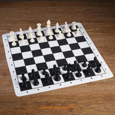 Шахматные фигуры, пешка h=4.5 см, ферзь h=7.5 см, поле 50×50 см