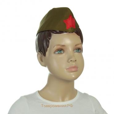 Пилотка военного детская, р. 52 см