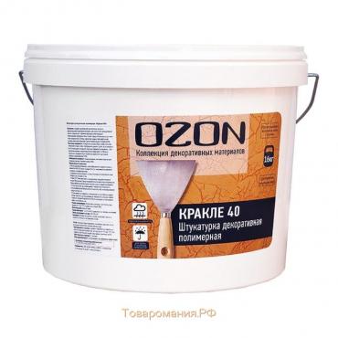 Штукатурка декоративная OZON "Кракле 40" акриловая 8 кг