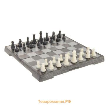 Шахматы магнитные, 19.5×19.5 см, чёрно-белые