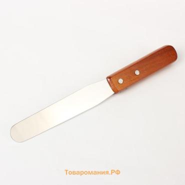 Кондитерская лопатка - палетка, прямая, 27 см, рабочая часть 15 см, коричневая