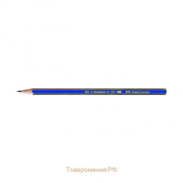 Карандаш чёрнографитный Faber-Castell GOLDFABER 1221 3B, шестигранный, цена за 1 шт