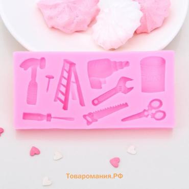 Молд «Инструменты», силикон, 10.5×5×1 см, МИКС