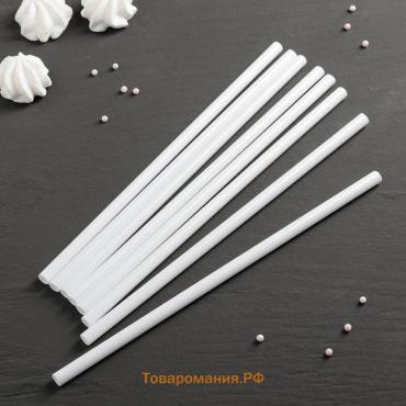 Палочки-дюбели для кондитерских изделий KONFINETTA, набор 8 шт., d=0.9 см, 30 см, пластик, белые