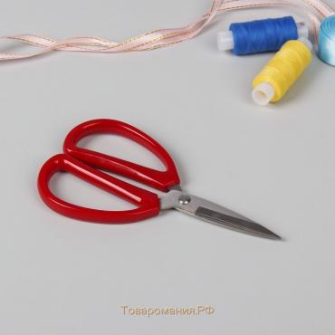 Ножницы универсальные, скошенное лезвие, 6", 15,2 см, цвет красный