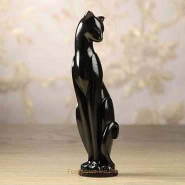 Фигура "Кошка Грация" чёрная, 6х7х23см