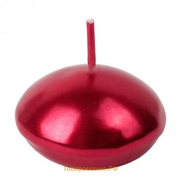 Набор свечей "Овал", 6 штук, красный металлик, 4×2см