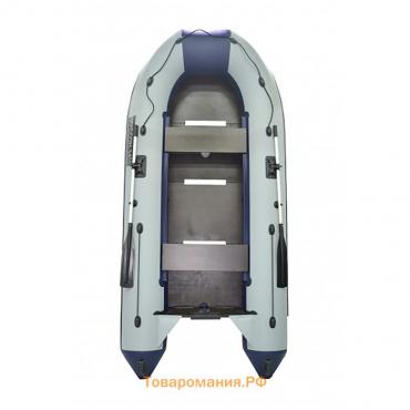 Лодка YUGANA 3400 СК, слань+киль, цвет серый/синий