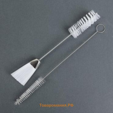 Ёршики для посуды , 2 шт.: 14.5×2.5 см, 17×0.5 см, белые