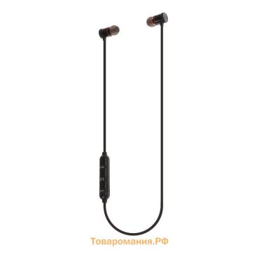 Наушники спортивные беспроводные, магнитные, VBT 1.6, вакуумные, Bluetooth 4.1, с микрофоном, 90 мАч, металлический корпус, чёрные
