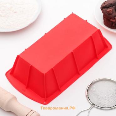 Форма для выпечки  «Хлеб», силикон, 25.5×13×6.5 см, внутр.размер 22×11.5 см, МИКС