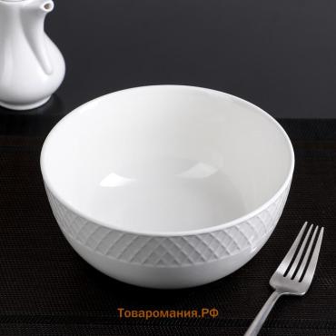 Салатник Wilmax «Юлия Высоцкая», 1.3 л, d=18 см, фарфор, белый