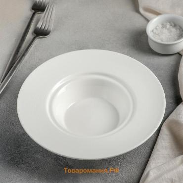 Тарелка для пасты Magistro «Бланш», 200 мл, d=20.5 см, фарфор, белая