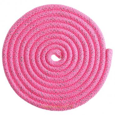 Скакалка для художественной гимнастики Grace Dance, с люрексом, 3 м, цвет розовый