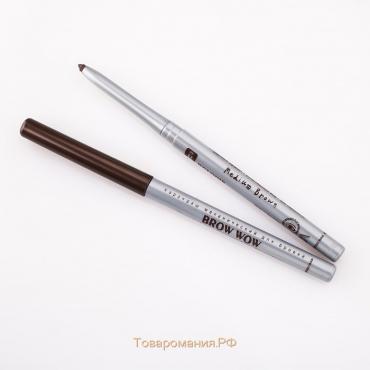 Карандаш для бровей механический Relouis Brow Wow, тон №03 Medium Brown светло-коричневый