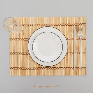 Салфетка сервировочная на стол «Свежая соломка», 41,5×30 см, цвет бежевый
