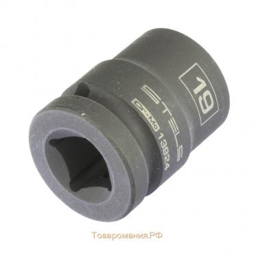 Головка ударная Stels 13924, 19 мм, 1/2", CrMo, шестигранная