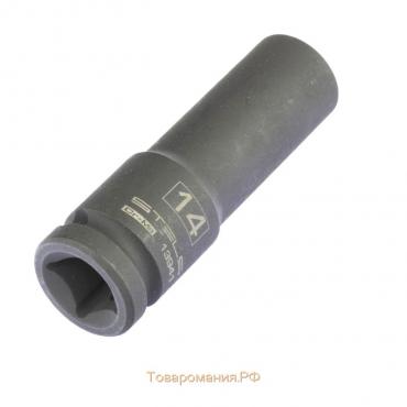 Головка ударная Stels 13941, 14 мм, 1/2", CrMo, шестигранная, удлиненная