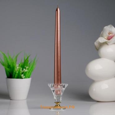 Свеча античная, 2,3х 25  см, лакированная  , розовое золото