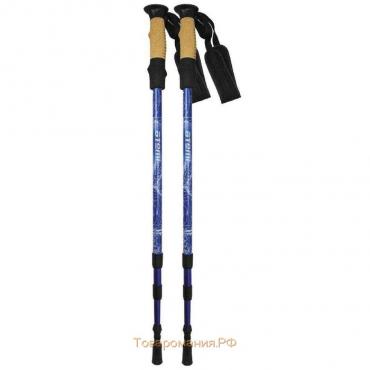 Трекинговые палки Atemi, телескопические, 18/16/14 мм, Twist Lock, Anti-Shock, размер 65-135 см, цвет синий