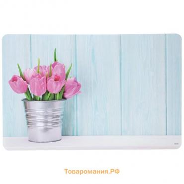 Подставка под горячее «Тюльпаны» 43.5×28×0.07 см