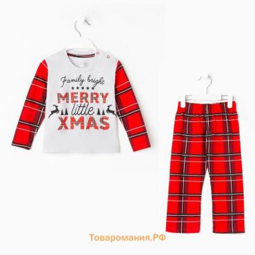 Новый год. Пижама детская KAFTAN "X-mas" размер 30 (98-104 см)