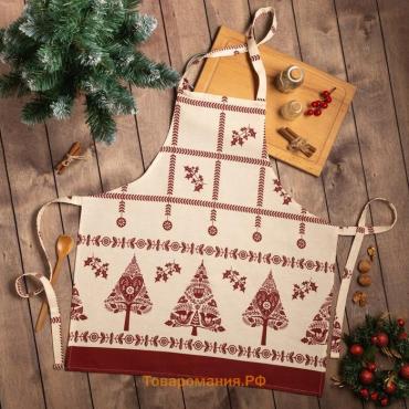 Фартук "" Merry Christmas 60х65см, 100%хл, рогожка 164 г/м2