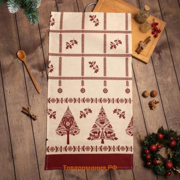 Полотенце "" Merry Christmas 40х70см, 100%хл, рогожка 164 г/м2