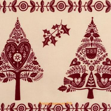 Скатерть новогодняя "" Merry Christmas 146х110+/- 3см, 100%хл, рогожка 164 г/м2