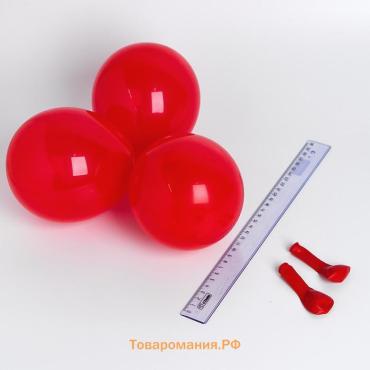 Воздушные шары латексные 5", 100 шт., красные