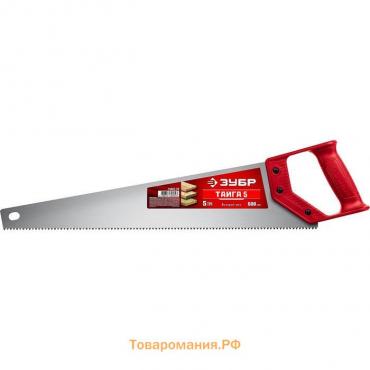 Ножовка "ЗУБР ТАЙГА-5" 15083-50, 500 мм, 5 TPI, быстрый рез поперек волокон